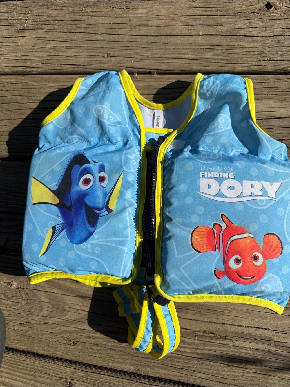 Finding Dory Kids Swim Rashguard Vest - Blue with Yellow Trim